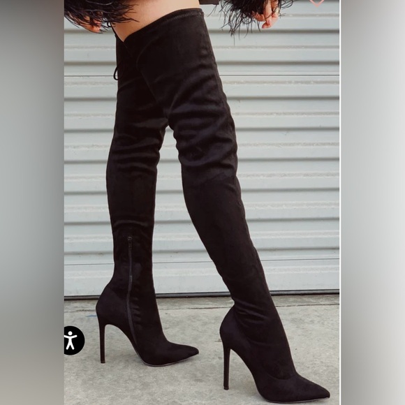 Black Over the Knee Boot - Picture 15 of 15